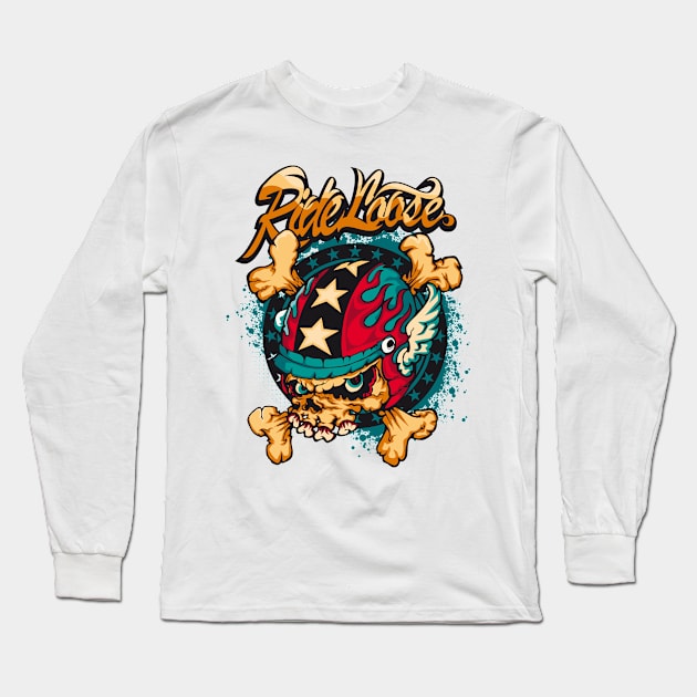 Ride Loose Long Sleeve T-Shirt by viSionDesign